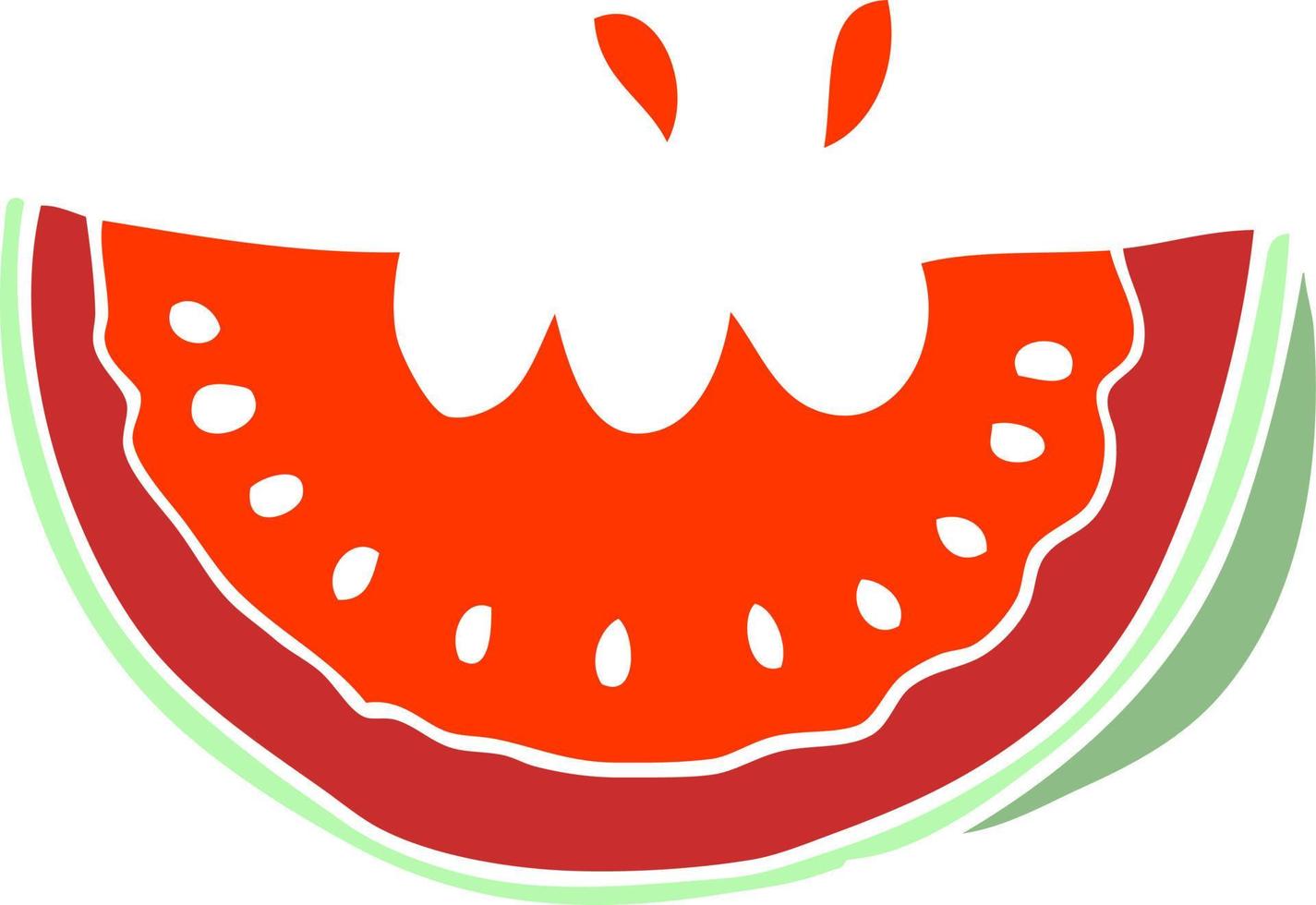 cartoon doodle watermelon vector