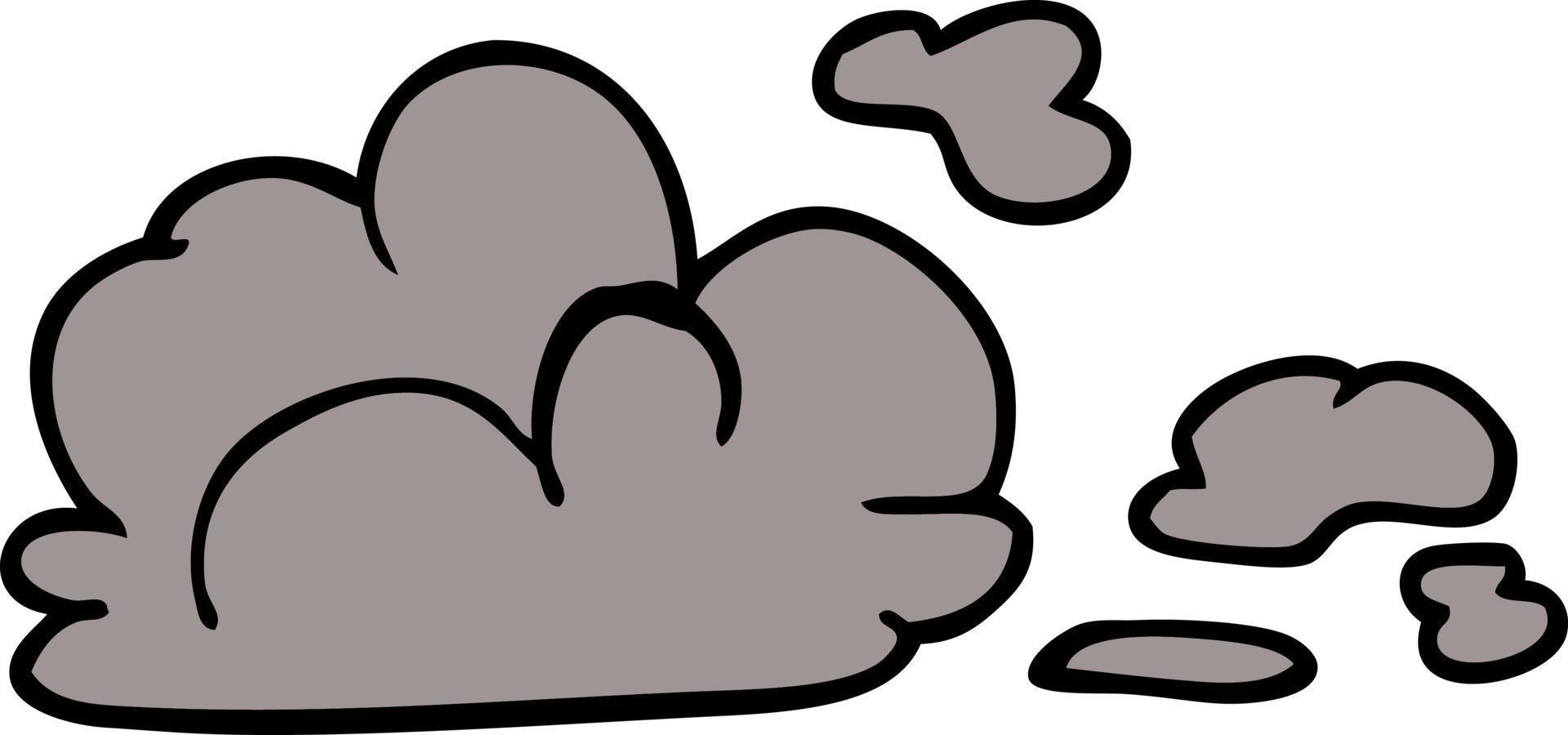cartoon doodle storm cloud vector