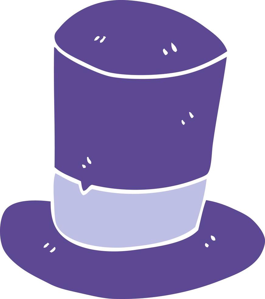 cartoon doodle top hat vector