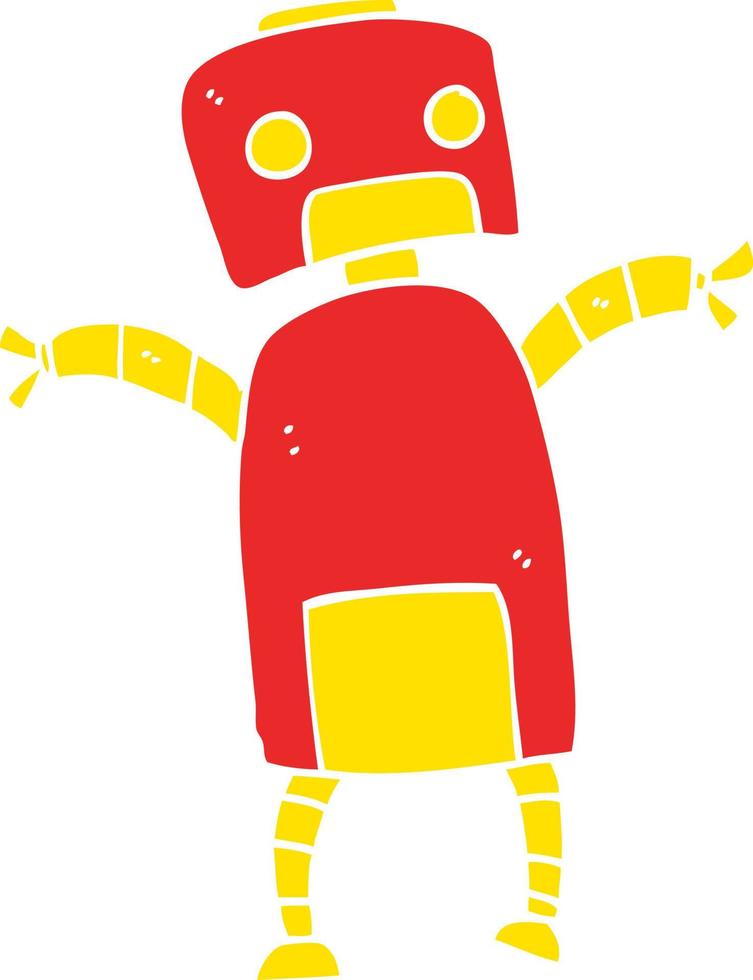 cartoon doodle robot dancing vector