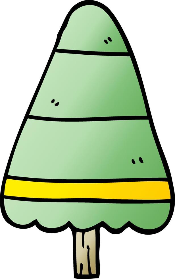 cartoon doodle christmas tree vector
