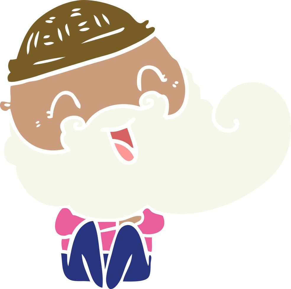 happy bearded man vector