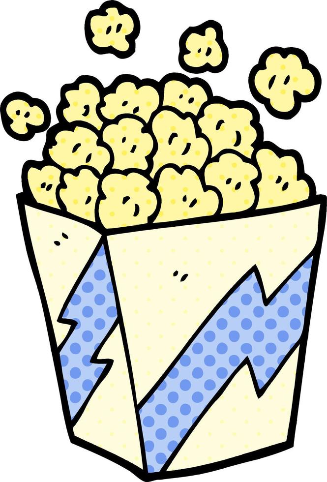 cartoon doodle popcorn vector
