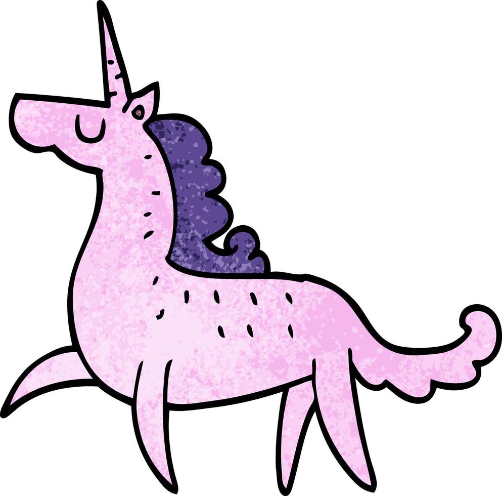 cartoon doodle magical unicorn vector