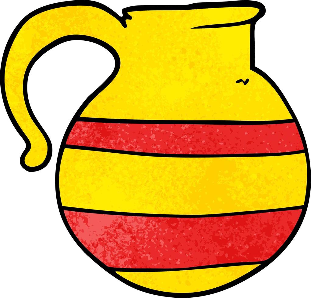 cartoon doodle striped jug vector