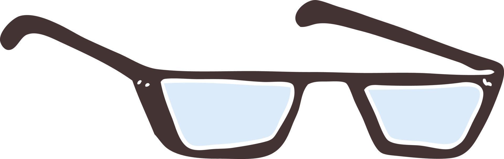 flat color illustration of a cartoon spectacles vector