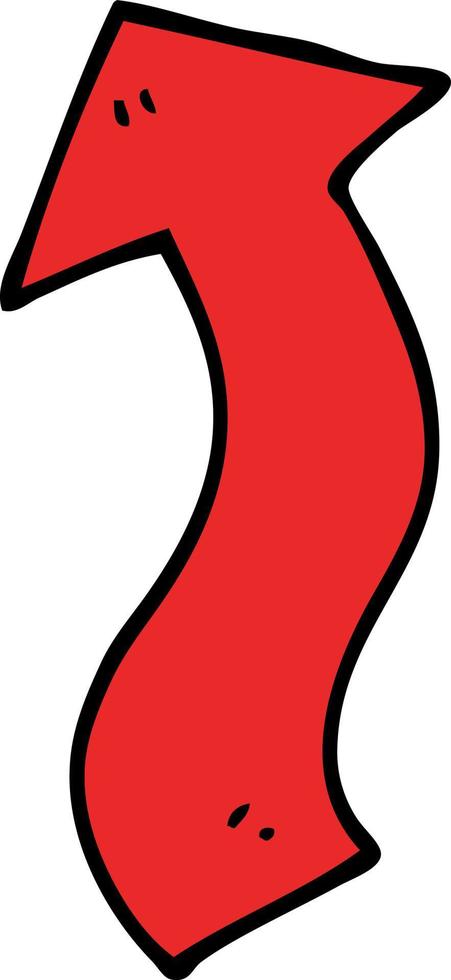 cartoon doodle directing arrow vector