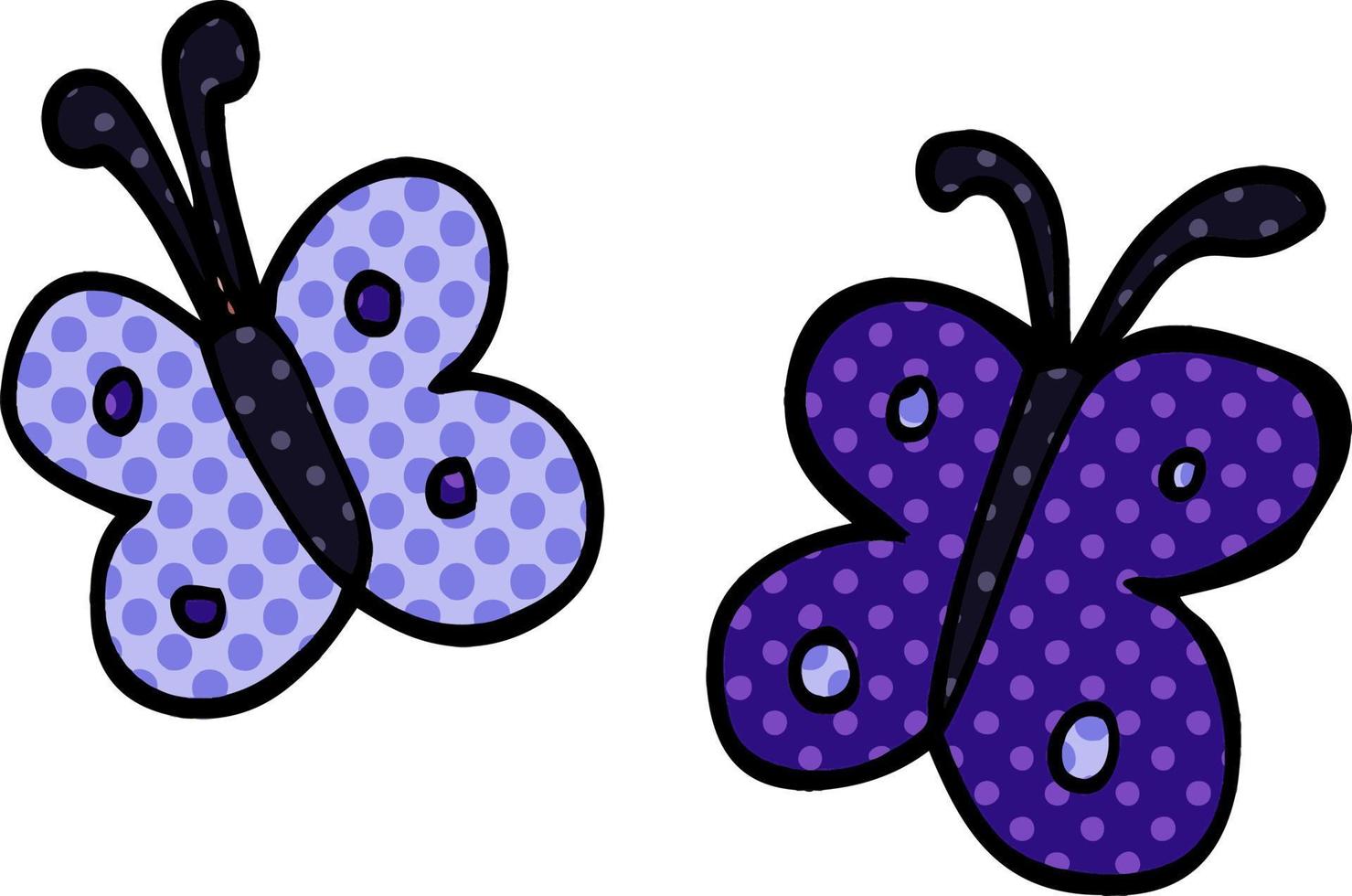 cartoon doodle butterfly vector