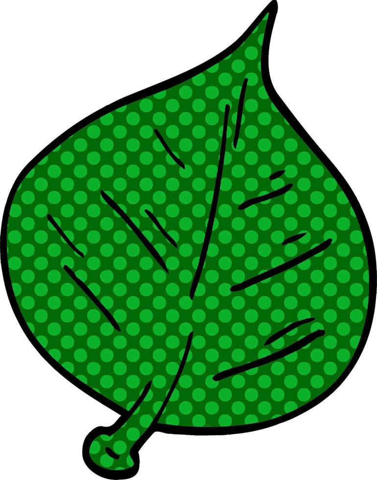 hoja de garabato de dibujos animados vector