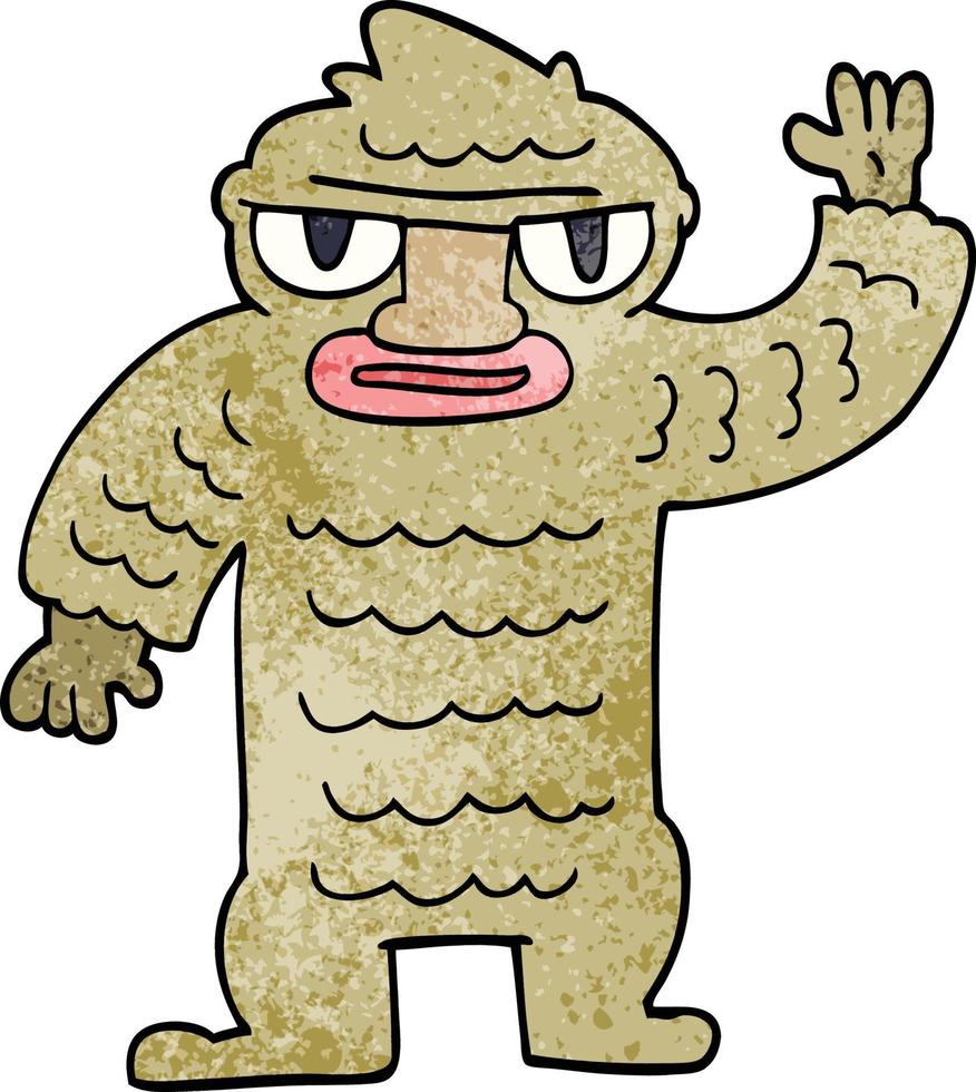 cartoon doodle big yeti vector