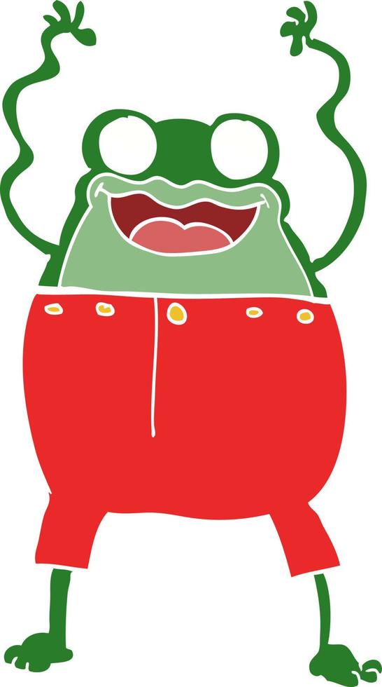 cartoon doodle frog vector