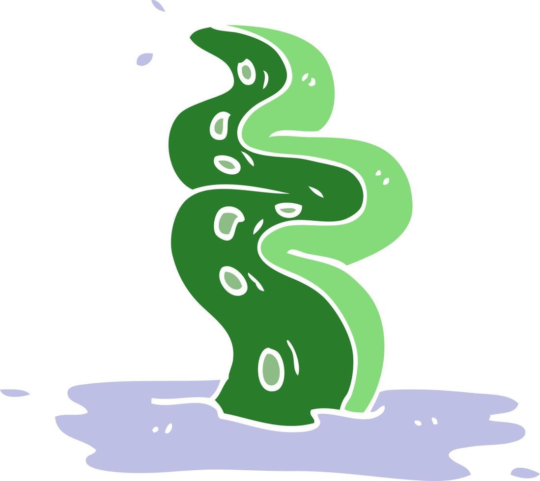 cartoon doodle spooky tentacle vector