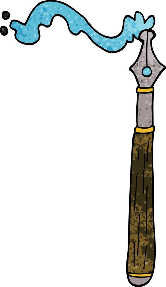 cartoon doodle ink pen vector