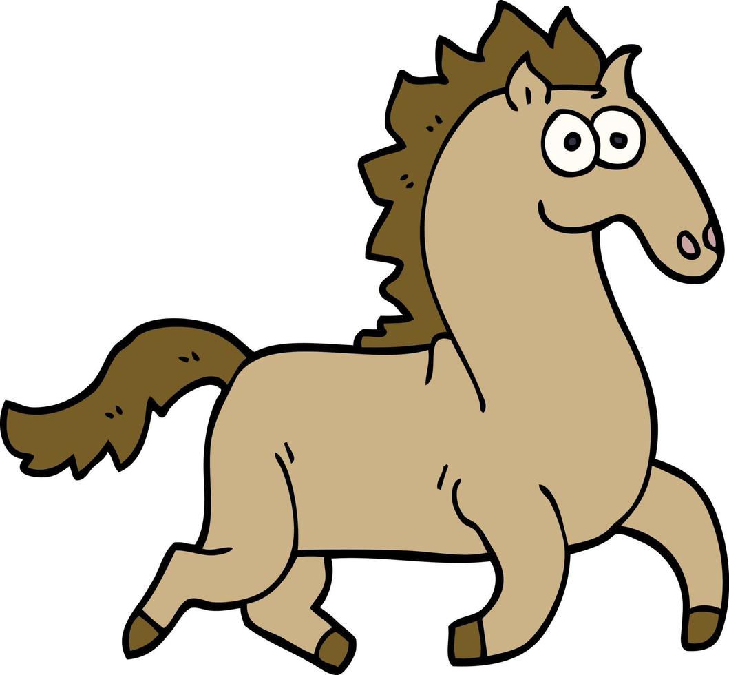 cartoon doodle magnificent stallion vector