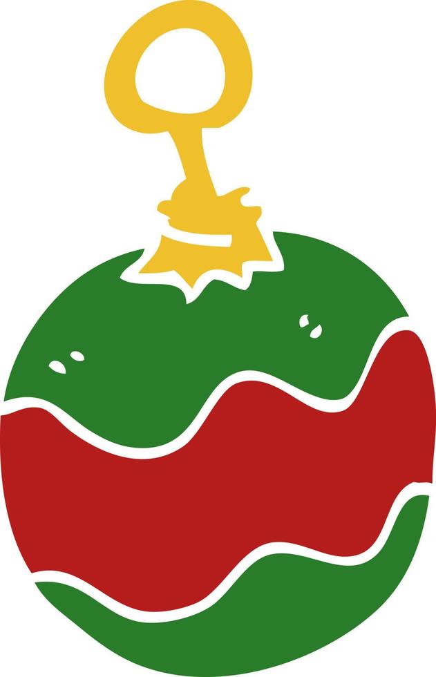 cartoon doodle christmas bauble vector