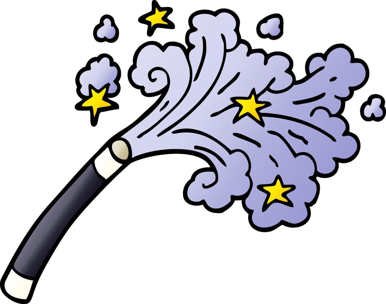 cartoon doodle magicians wand vector