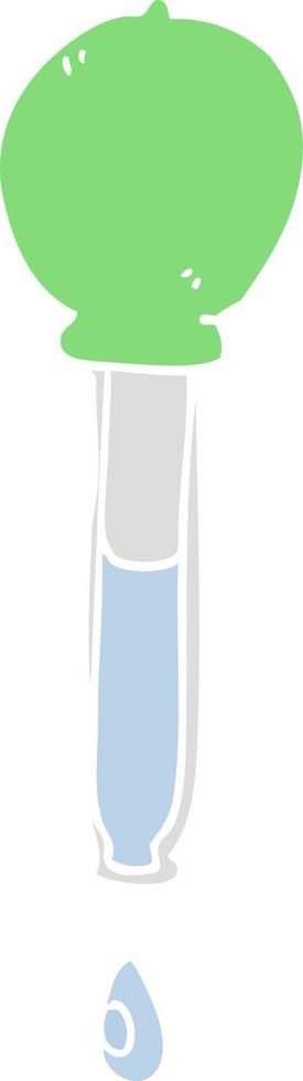 flat color style cartoon pipette vector