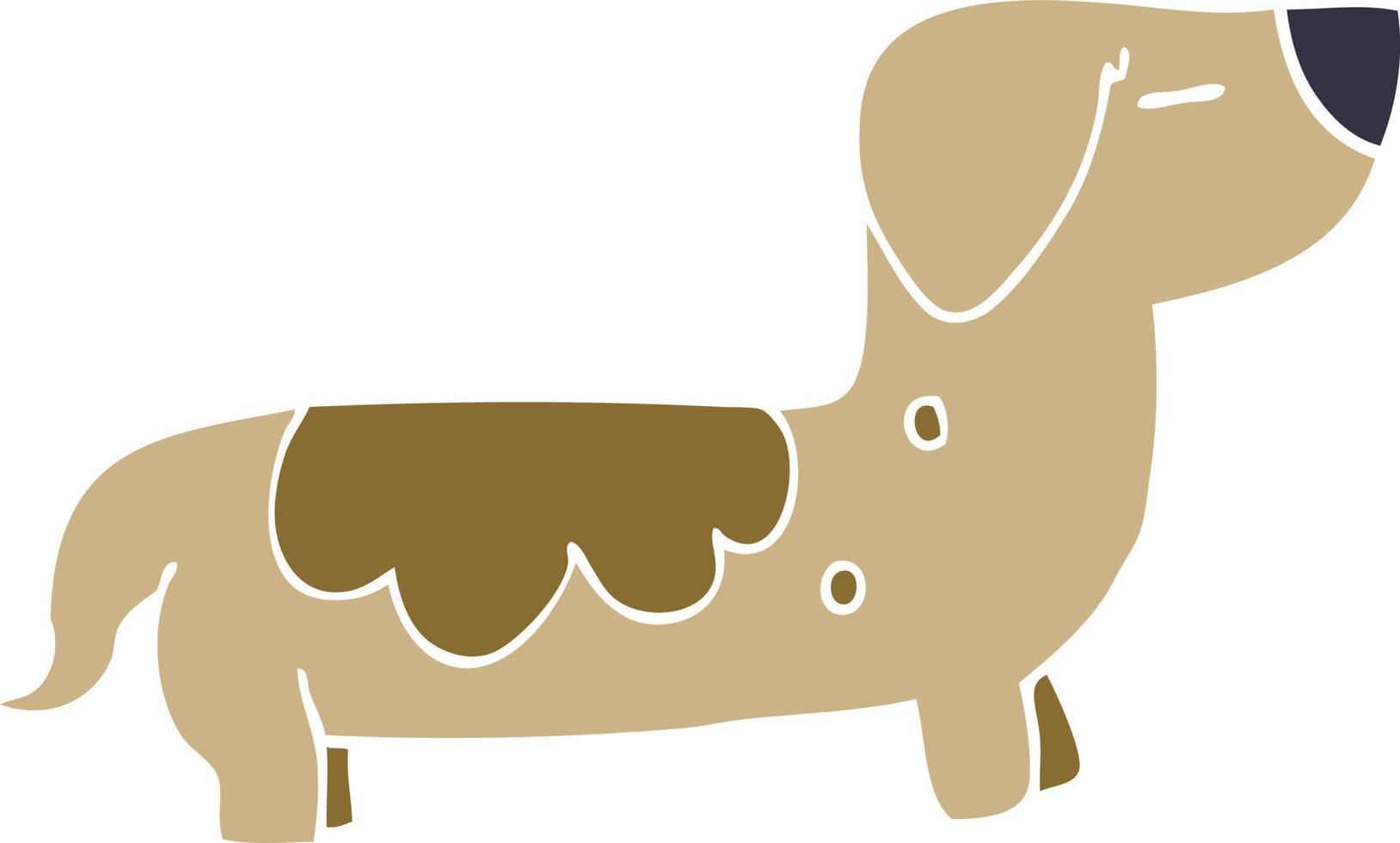 cartoon doodle sausage dog vector