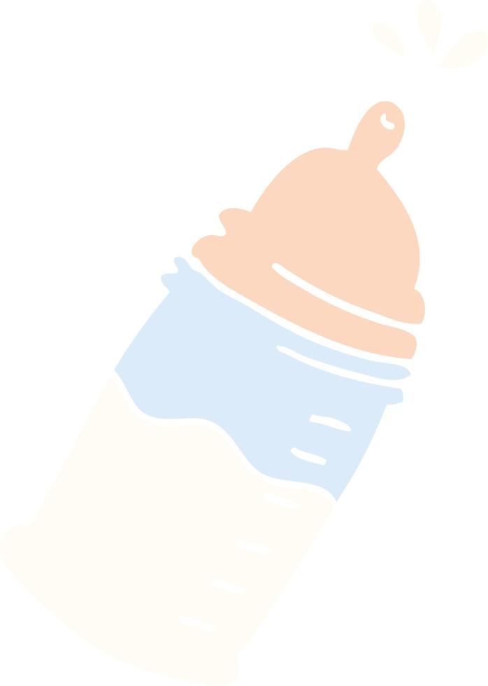 cartoon doodle baby bottle vector