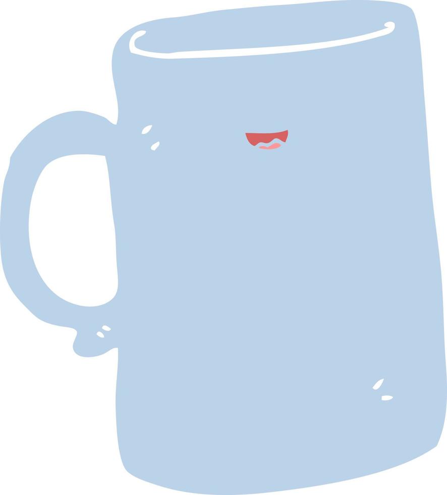 taza de dibujos animados de estilo de color plano vector