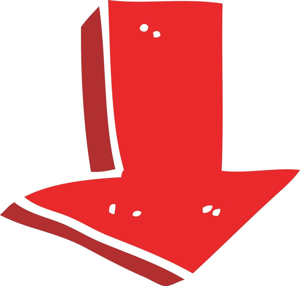cartoon doodle arrow pointing direction vector