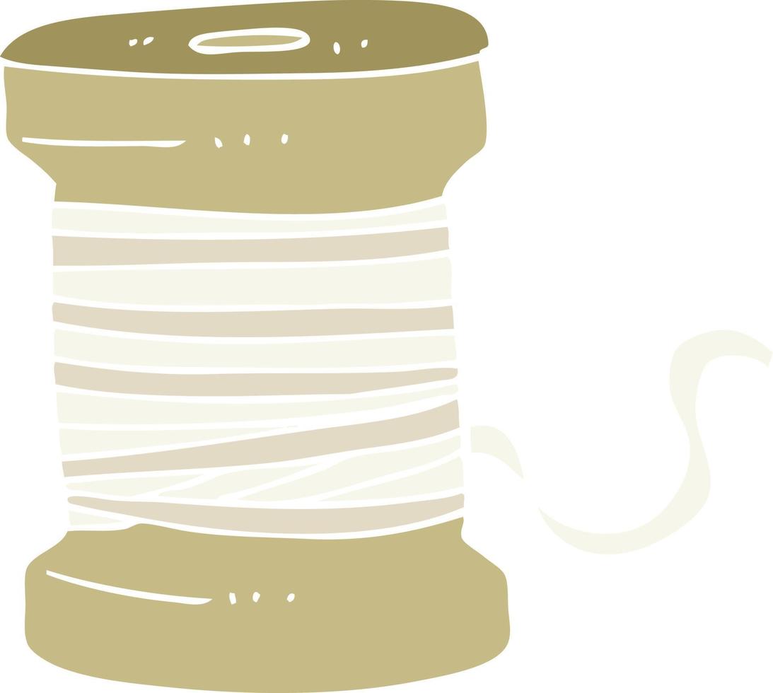 flat color illustration of a cartoon thread vector