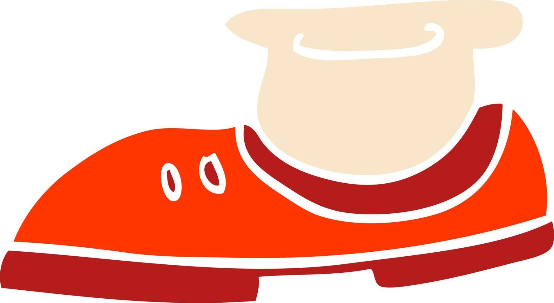 cartoon doodle of a shoe and sock vector