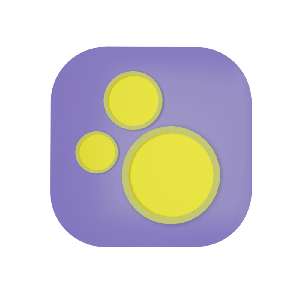 3d rendering of ui icon png