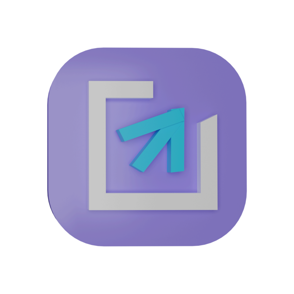 3d rendering of ui icon png