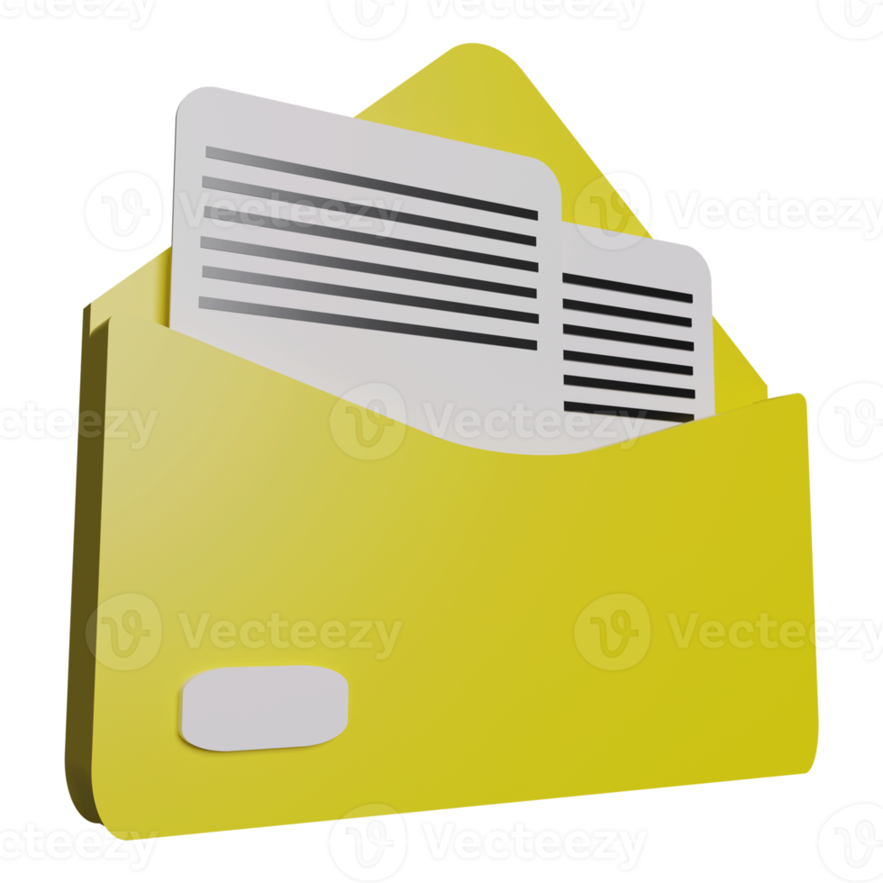 Business mail 3D Illustration png