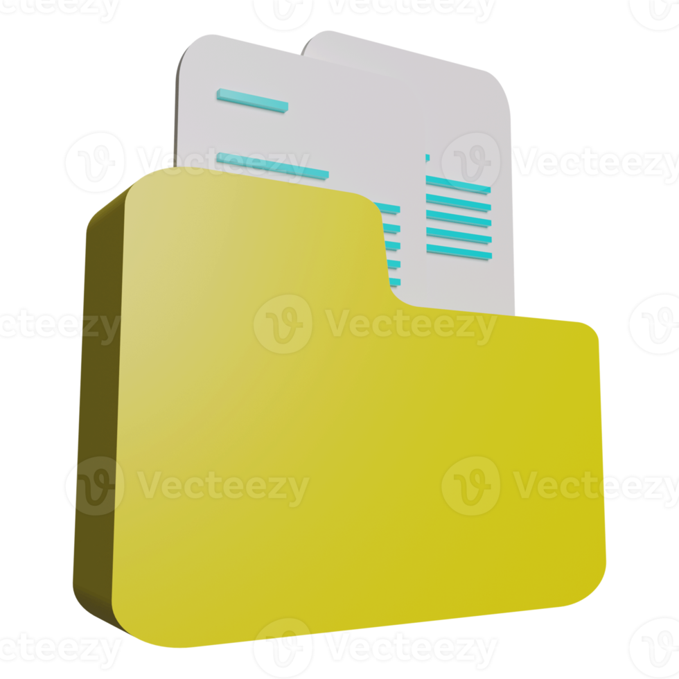 Business folder 3D Illustration png