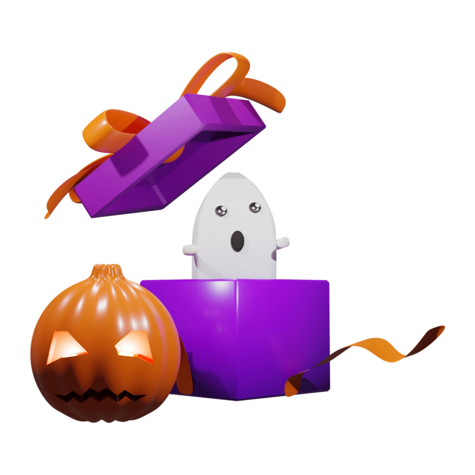 3d render halloween background with scary elements png