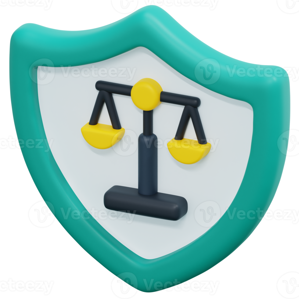 law 3d render icon illustration png
