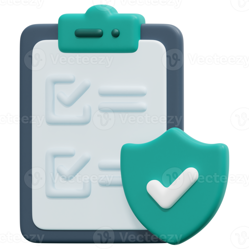 checklist 3d render icon illustration png