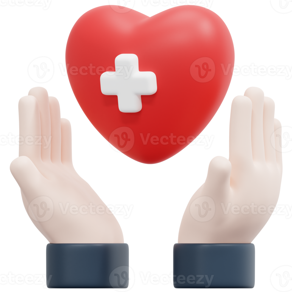 health 3d render icon illustration png