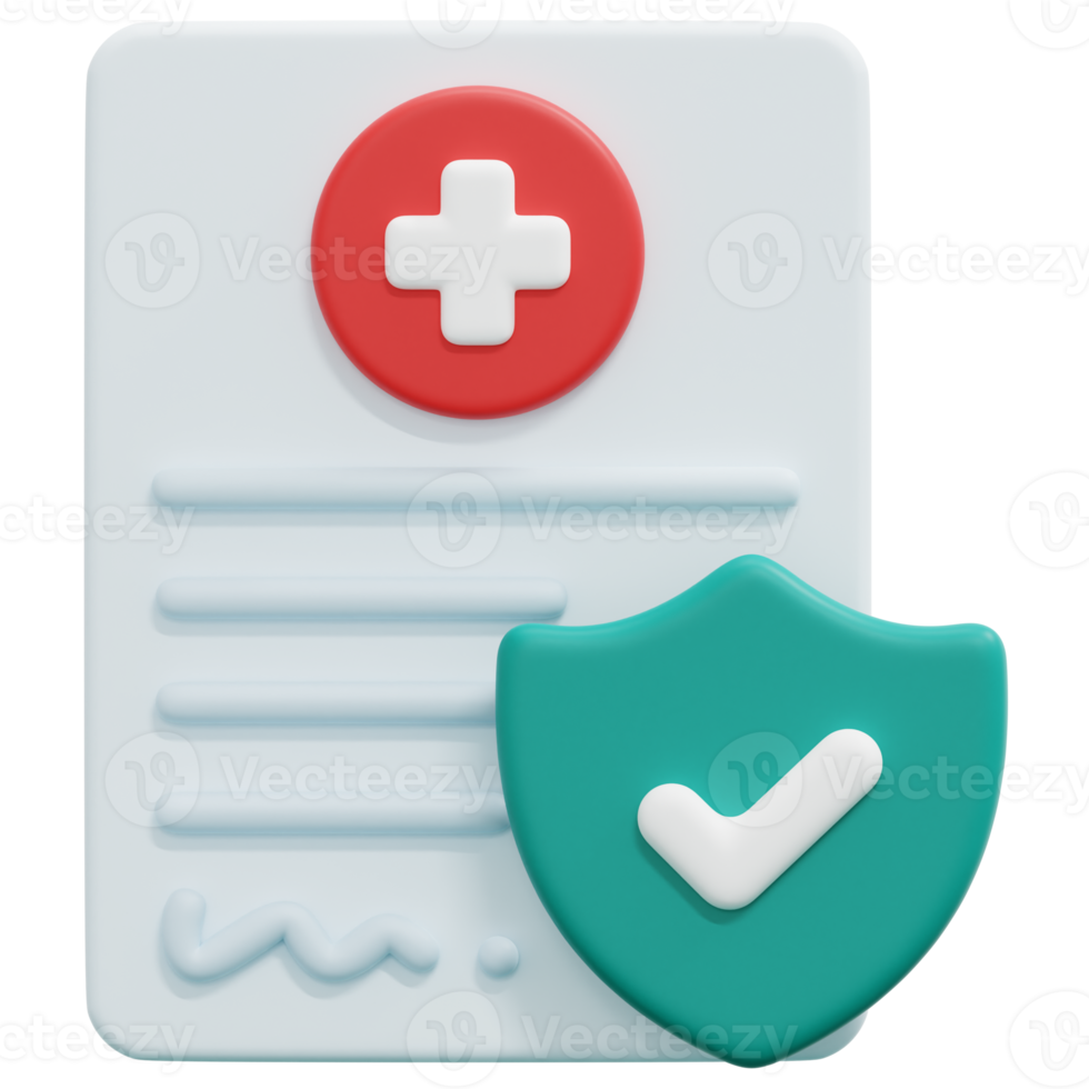 insurance 3d render icon illustration png