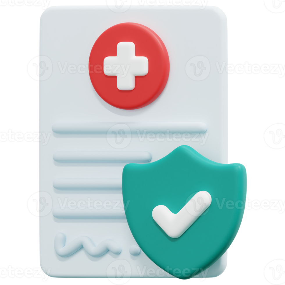 insurance 3d render icon illustration png