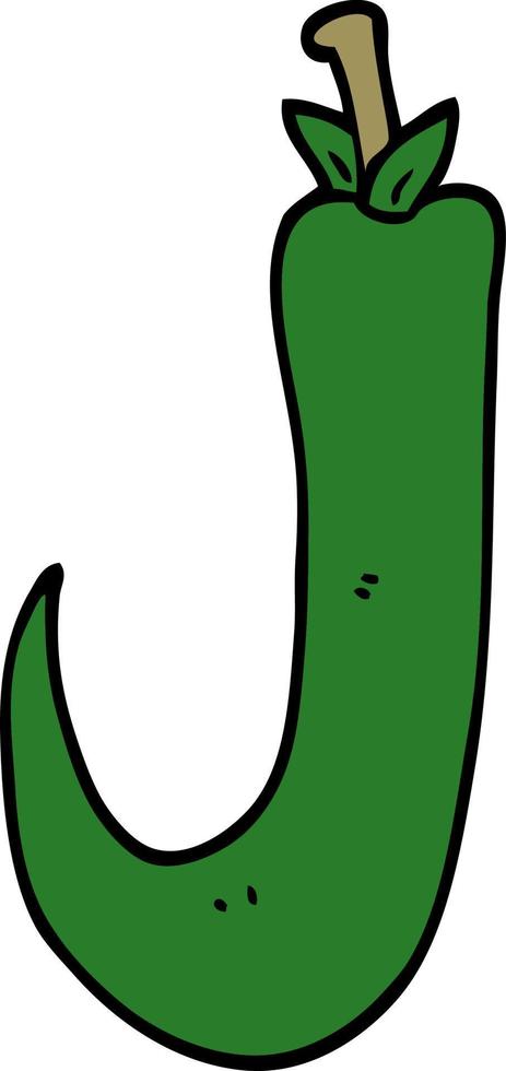 cartoon doodle chilli pepper vector