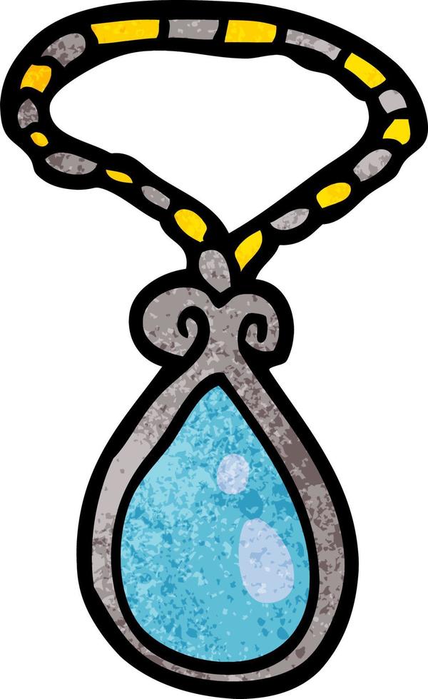 cartoon doodle of a pendant vector