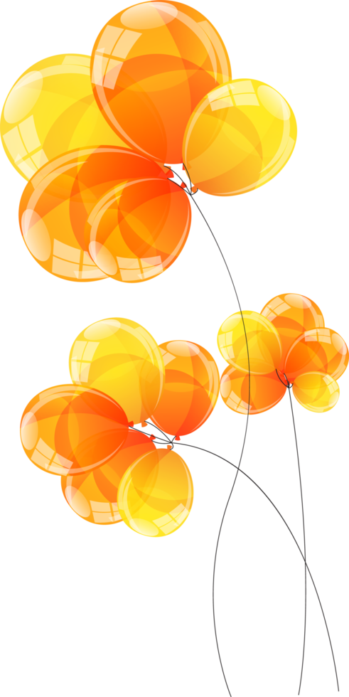 Color Glossy Balloons Background Vector Illustration png