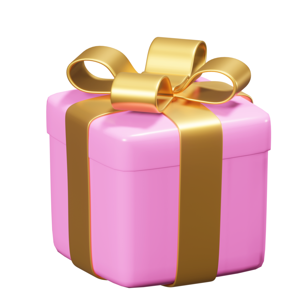 Realistic 3D Gift Box Cutout png