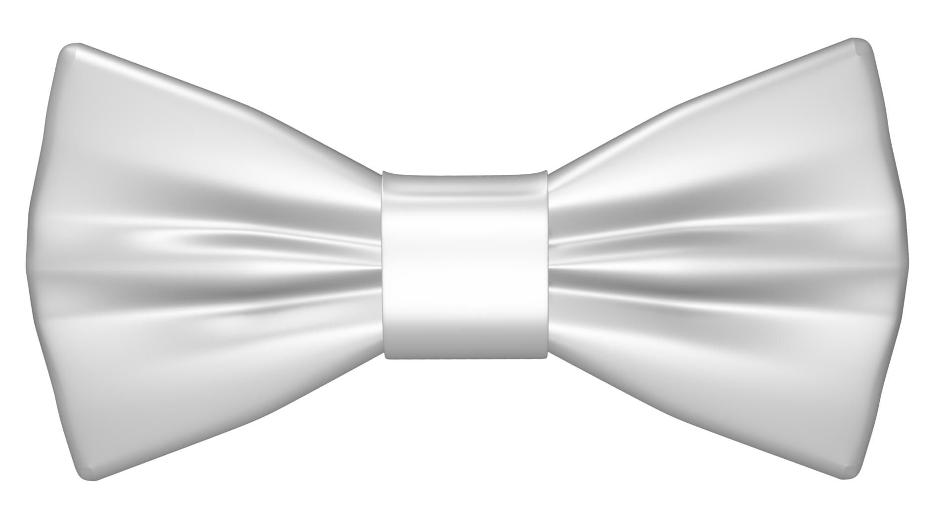 Realistic 3D White bow tie cutout 12173971 PNG