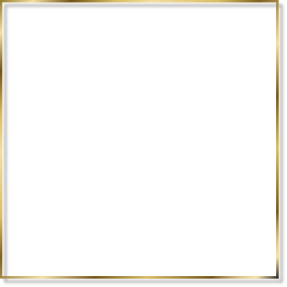 Golden Thin Flossy Frame with Shadow png