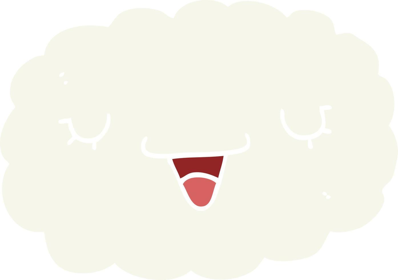 flat color style cartoon cloud vector