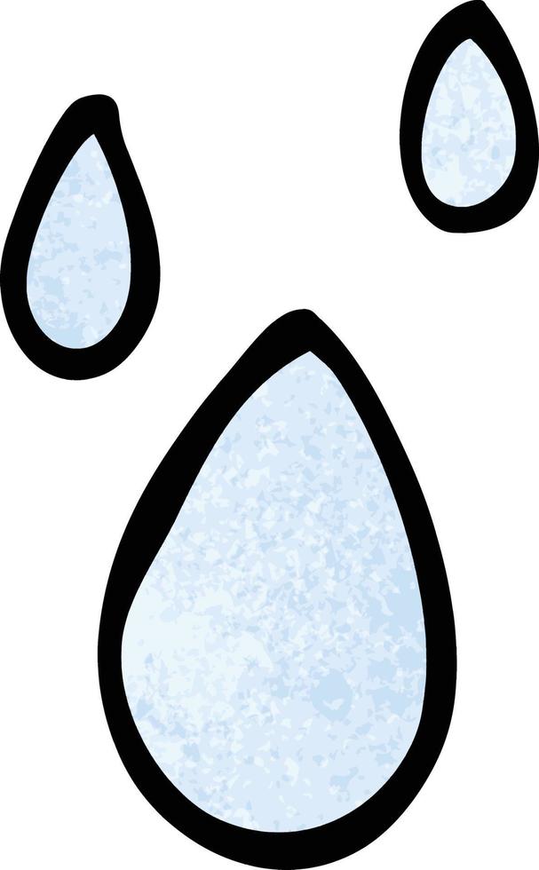 cartoon doodle water drips vector