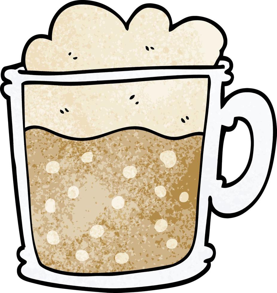 cartoon doodle foamy latte vector
