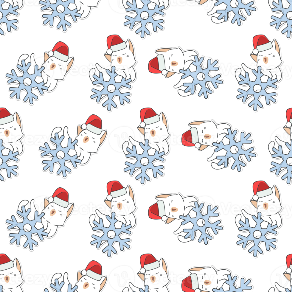 cat cartoon seamless pattern png