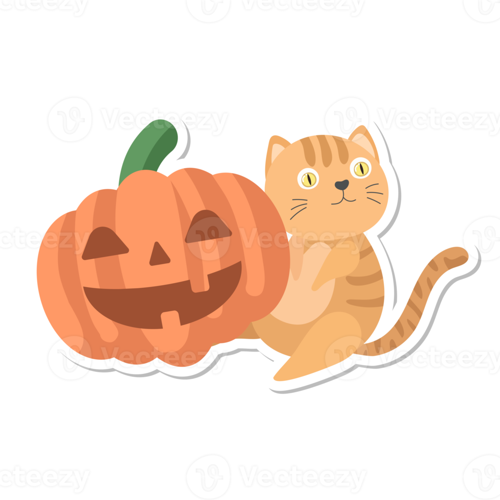 desenho de gato no halloween png