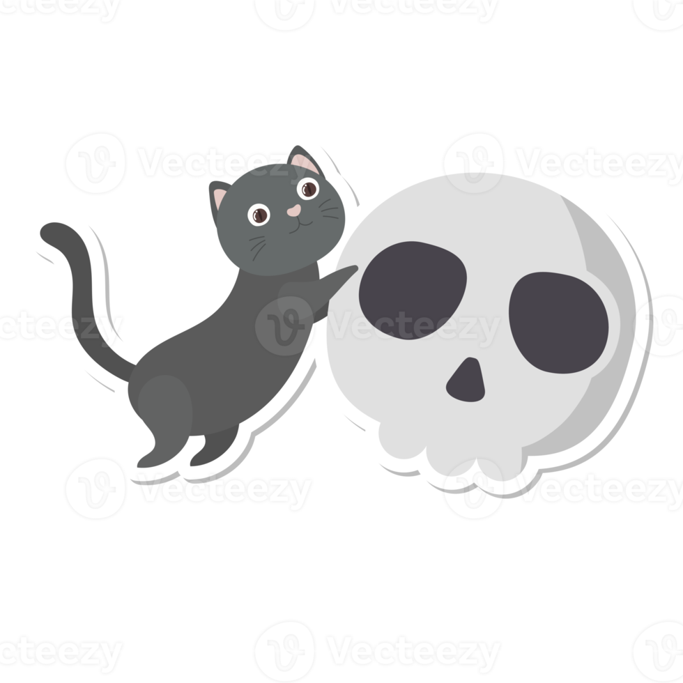 cat cartoon in Halloween png