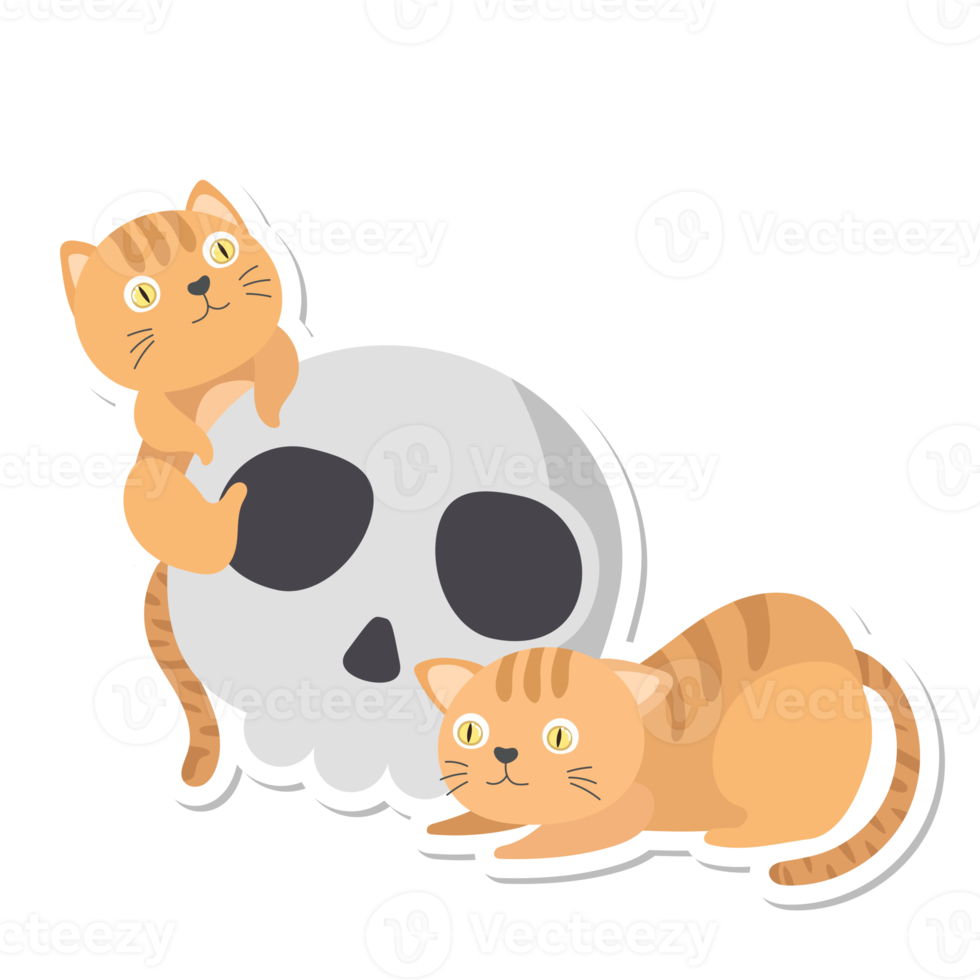 cat cartoon in Halloween png